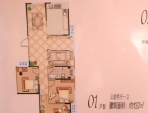 三室两厅一卫137平米